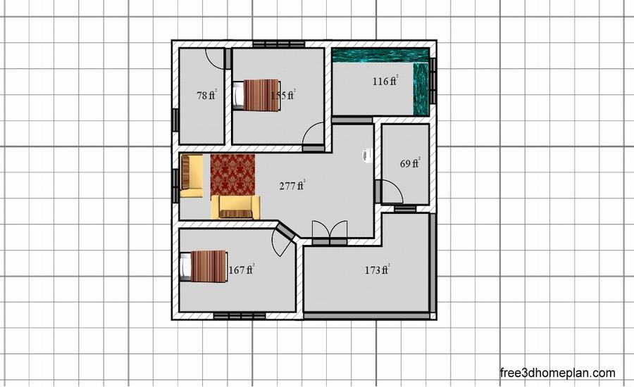 25 x 44 Small House design Plan 25x44 Ghar Ka Naksha Free ...