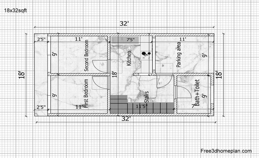 18x32sqft Plans Free Download Small Home Design Download Free 3d Home Plan