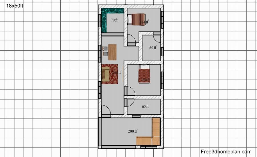 18x50sqft Plans Free Download Small Home Design Download Free 3d Home Plan